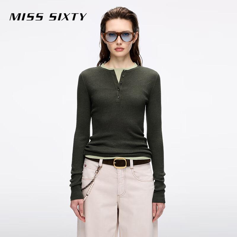 

MISS SIXTY 2025 Осень Шерсть Шелк Вязаный Топ и Жилет Комплект S