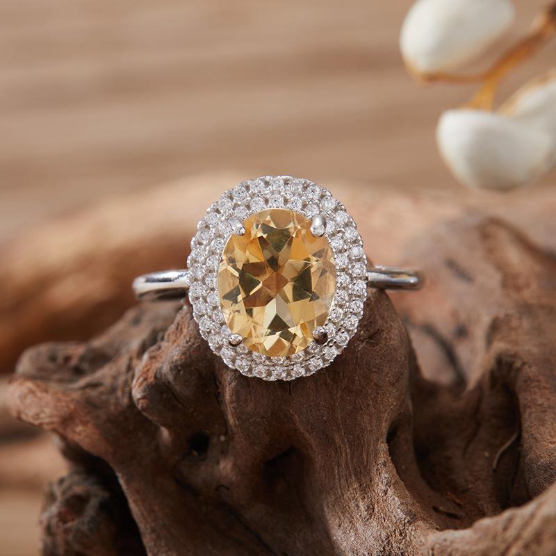 Natural Color Treasure Topaz Amethyst Citrine Ring Women S S925 Sterling Silver Earrings Jewelry