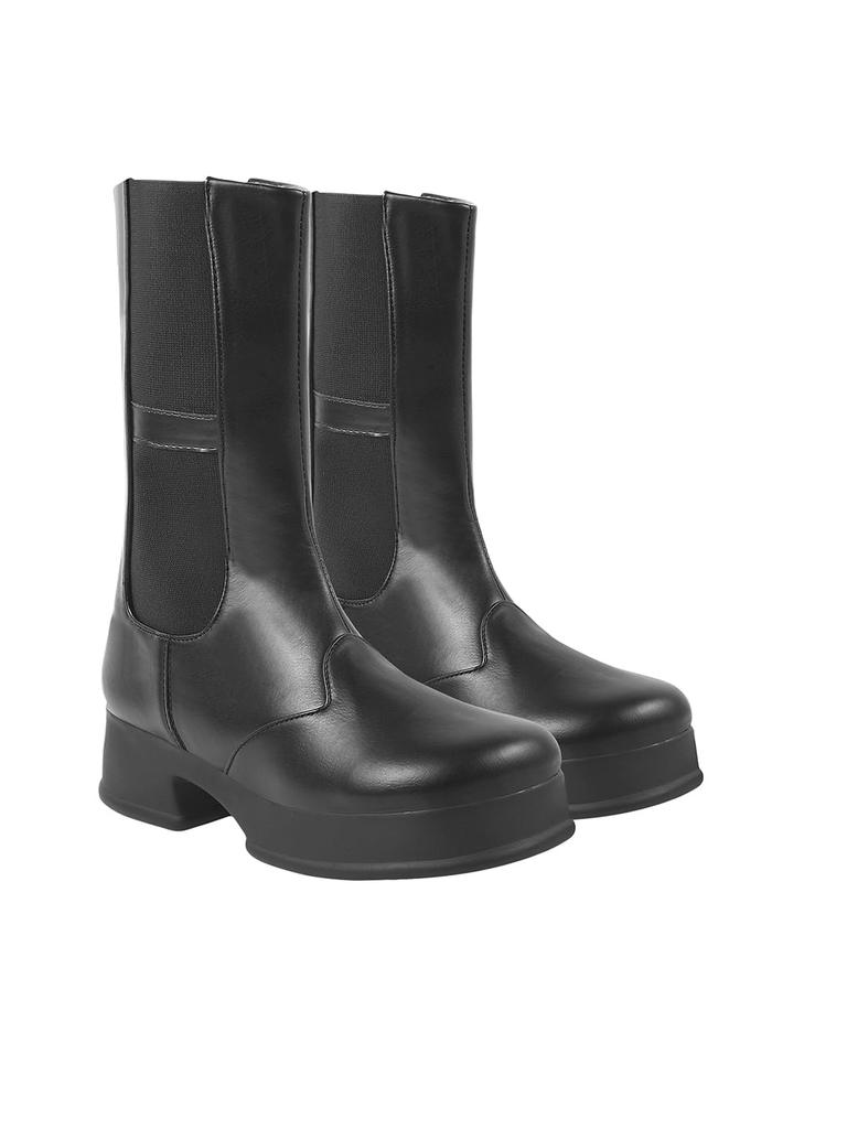 Shoetopia Smart Casual Black Long Boots For Women & Girls /Eu40