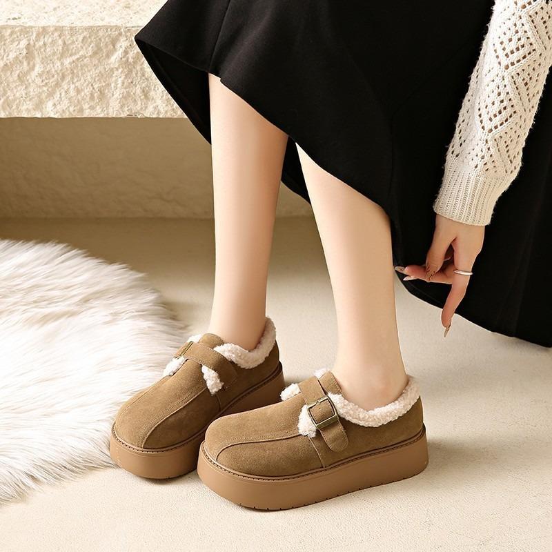 Jiaboken Cotton Shoes Women's Winter Velvet Warm Snow Boots Women's Thick-soled Cotton Boots