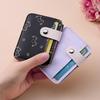 Cute Cat Print Card Holder Wallet For Women Girls Fashion Pu Leather Money Bags Mini Slim Coin Purse Portable Daily Gift