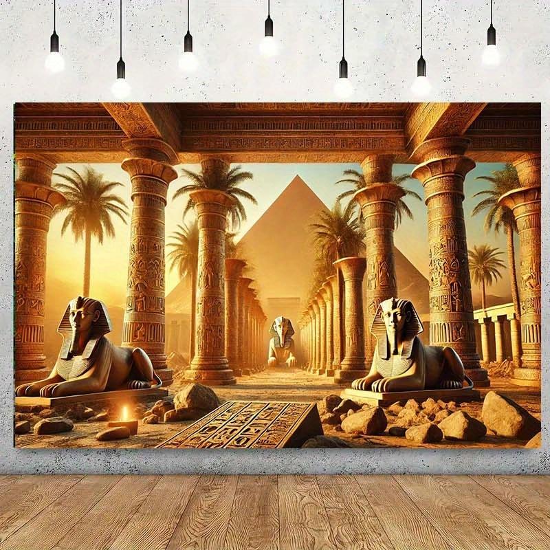 One Piece of Polyester Background Fabric Featuring the Magnificent Ancient Egyptian Landscape,  Photography and Room Decoration