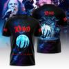 Heavy Metal Rock Band Dio Pattern 3D Printed T-shirt Men's Fashion Harajuku Short Sleeved Top Street Trend Hip-hop Dio Funnny Clothing