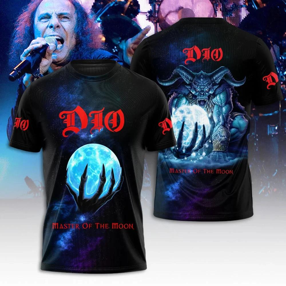 Heavy Metal Rock Band Dio Pattern 3D Printed T-shirt Men's Fashion Harajuku Short Sleeved Top Street Trend Hip-hop Dio Funnny Clothing