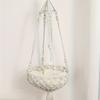 1pcs Bohemian Handwoven Cotton Rope Cat Hammock - Hanging Rattan Bed for Indoor Cats  Pet Basket with Macrame Design