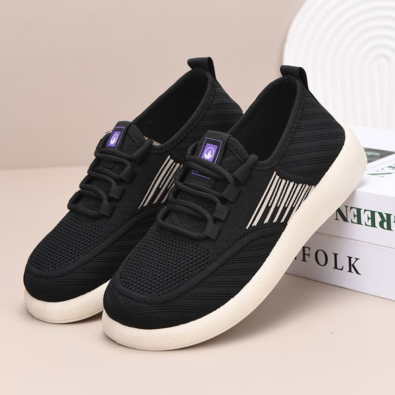 Shoes summer new single shoes flying woven breathable lightweight comfortable casual shoes