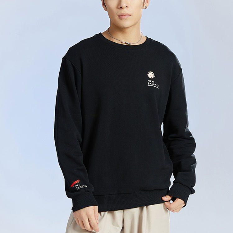 New Balance X DOE Sweatshirts Men's Black Crew Neck Moderate Regular NCA47111-BK