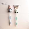 No Drill Wall Mount Cartoon Chef Hook, Resin Adhesive Toothbrush Holder, Small Decor Items Decorative Organizer for Kitchen or Washbasin Kids