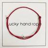 Red String Lucky Clover Bracelet - Woven Hand Rope for Couples, Besties, Students; Symbol of Peace and Harmony.