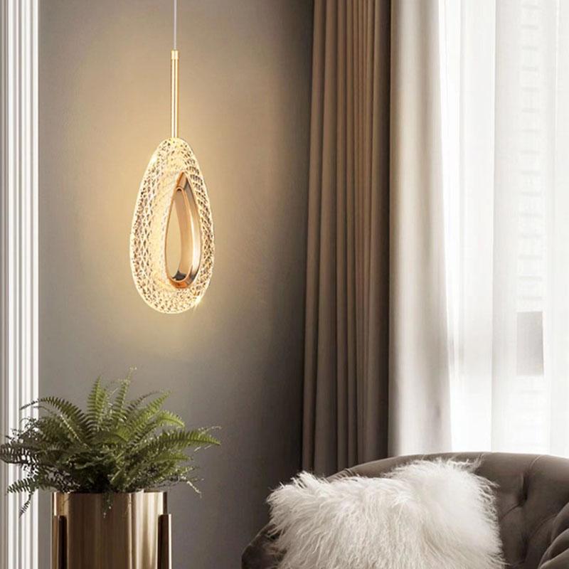 Nordic LED Heart-Shaped Pendent Light Modern Indoor Lighting Home Bedside Lamp Living Room Decor Fashion Light Luxury Chandelier