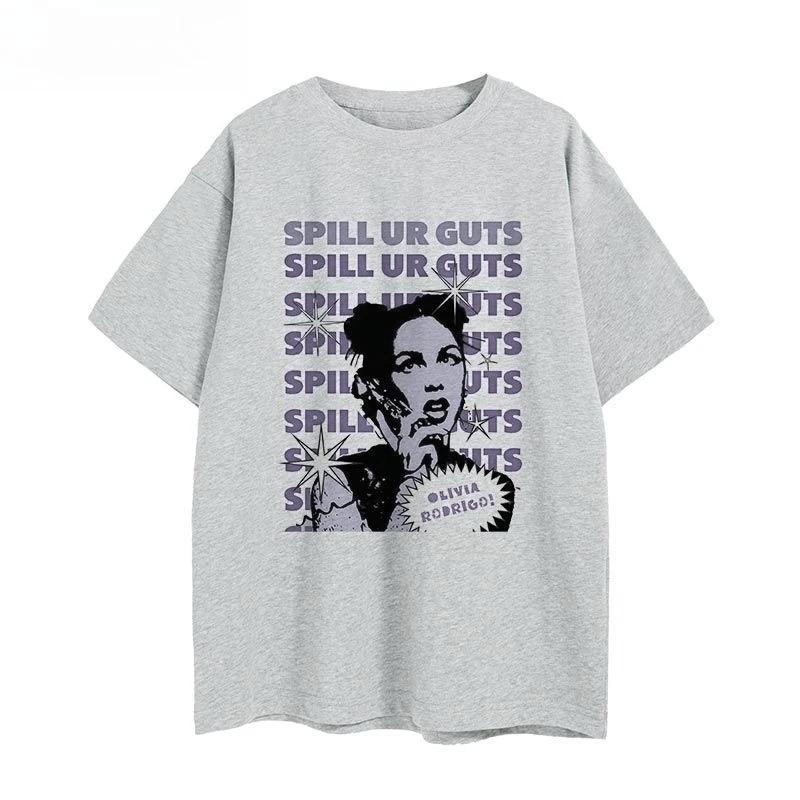 

Short-sleeved Concert T-shirt, Pure Cotton T-shirt For European And American Men And Women In Summer y2k top t shirt vintage 4XL