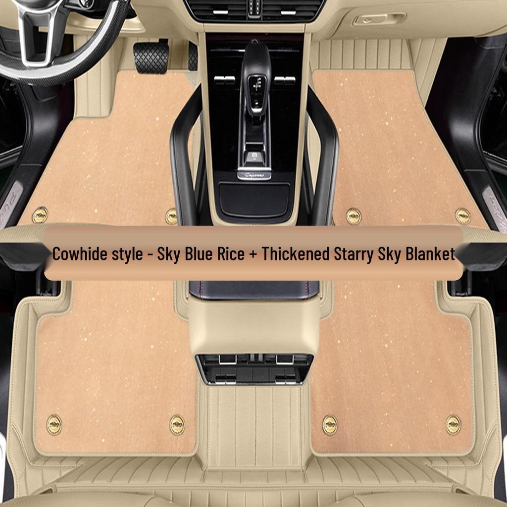 Custom-Fit Double-Layer Cowhide Floor Mats for Jike 001/007/009/X/7X/9X Vehicles