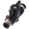 2pcs PVC Pneumatic Ball Valve Black Quick Connect Adapter Durable Air Flow Control Valve  Gas