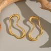 Minimalist Metal Irregular Hollow Pendant Earrings For Women Vintage Punk Stainless Steel Geometric Earring Party Jewelry Gifts