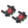 2Pcs Table Saw Feeder Aluminum Alloy 5mm Stroke Double Wheel Bearing Roller Featherboard for Woodworking Projects