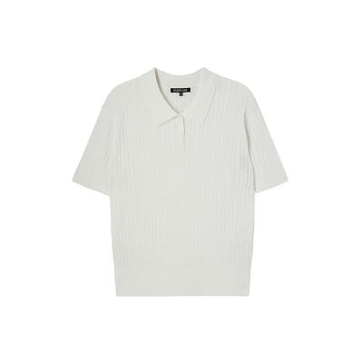 LAP Button Collar Short Sleeve Knit As2Kh469