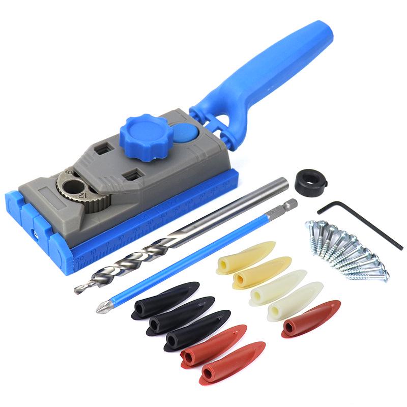 Dual Function Woodworking Straight & Oblique Hole Locator with Scale