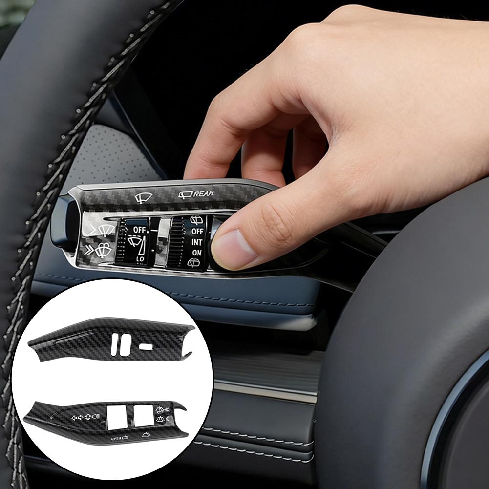 Switch Control Cover Carbon Fiaber Wiper Switch Trim Easy Installation Scratch Resistant Interior Customization
