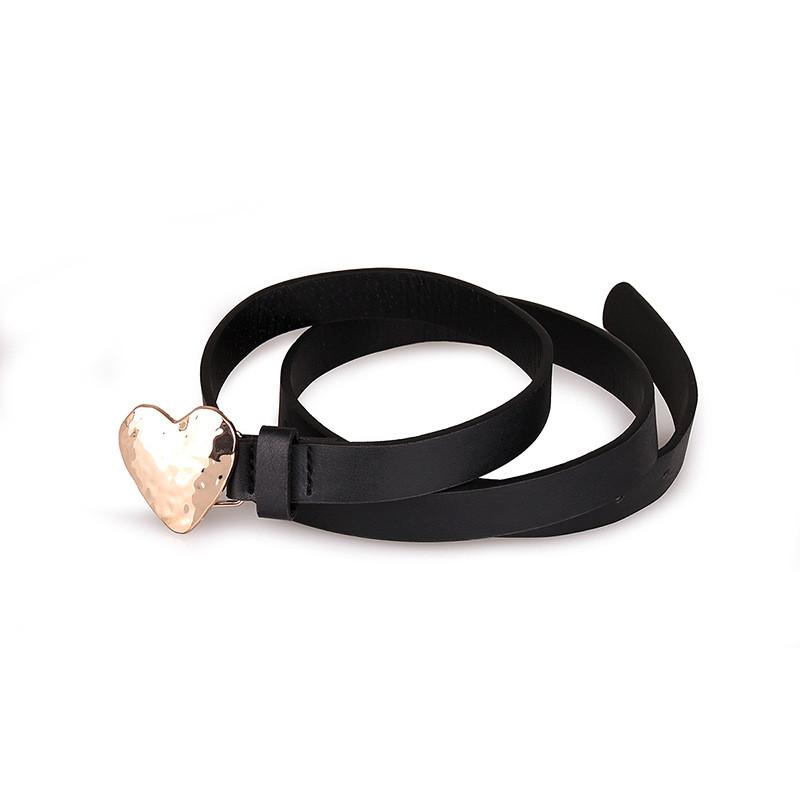 Romantic Heart Pattern Belt With Alloy Fastener For Spring Wear