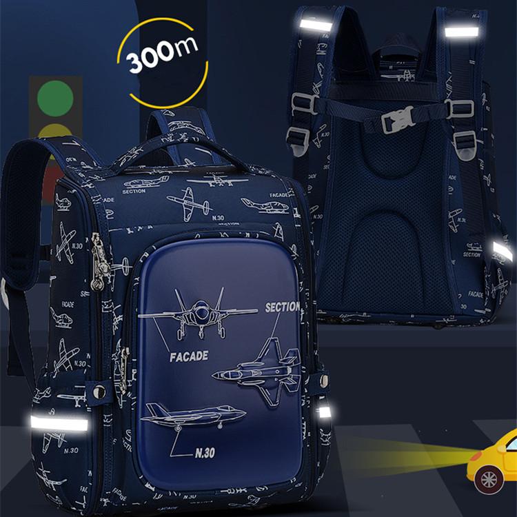 3 Farben coole Cartoon-Schultaschen für Schüler Jungen und Mädchen 1-3-6 Klasse Schultasche Mode einteiliger offener Kinderrucksack mit großer Kapazität