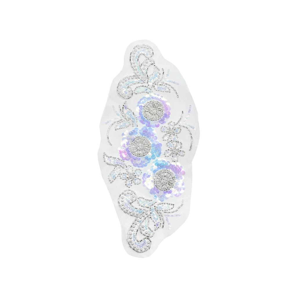 Heavy Industry Wedding Dress Accessories Accessories Cloth Stickers Accessories Mesh Handmade Beaded Sequins Floral Decal Accessories