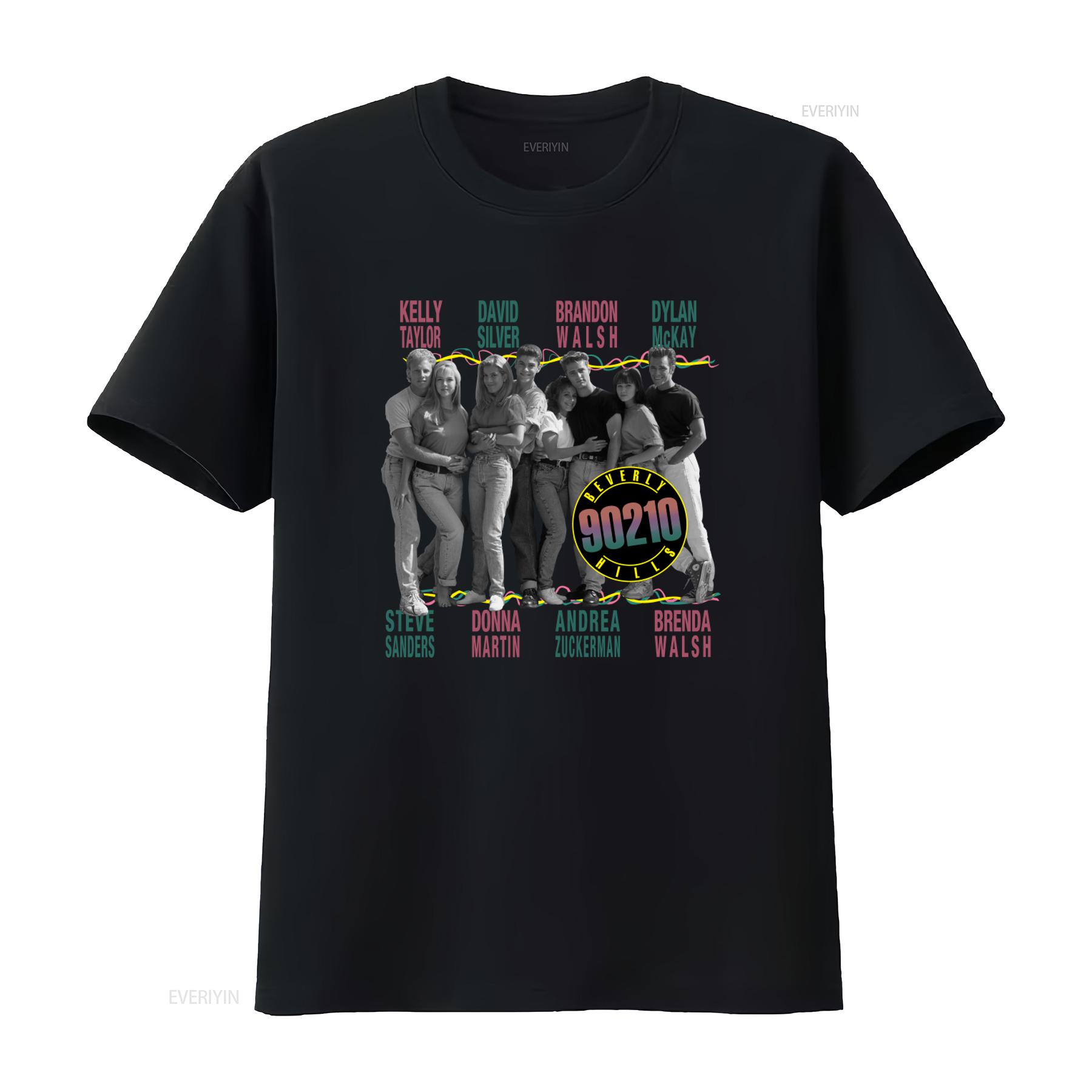 

Vintage Style Womens The Cast Of Beverly Hills 90210 T Shirt vintage Washed homme Stylish Stretched Versatile Casual 4XL