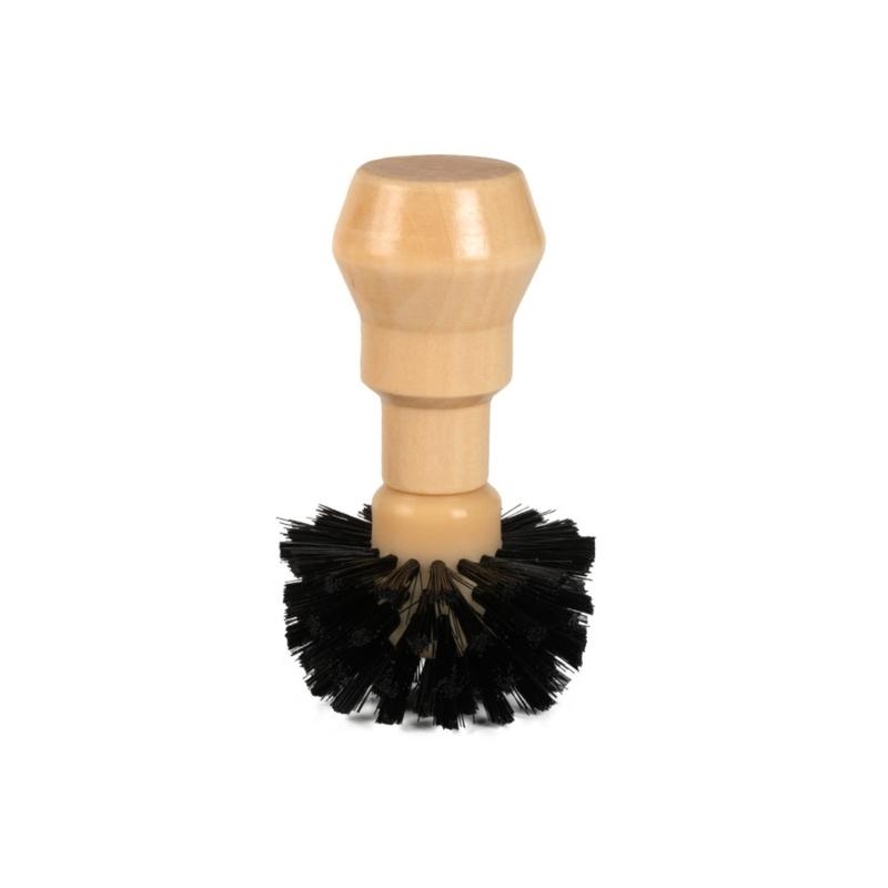 Heavy Duty Espresso Machine Brush With Stiff Nylon Fibers and Ergonomic Beechwood Handle Kitchen Tool