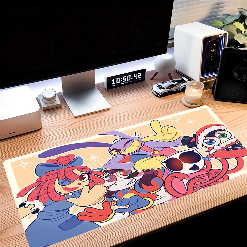 Happy Cartoon Characters Large Gaming Mouse Pad Nonslip Rubber Base Waterproof Desk Mat For Office Pc Laptop