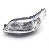 Compatible Citroen Old Sega Headlight Assembly for 08-11 Sedan/Hatchback, Black & White Background.