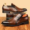 Designer Fashion New Men Pointed Slip On Loafter Glossy Black Brown Patent Leather Casual Shoes Male Formal Dress Footwear