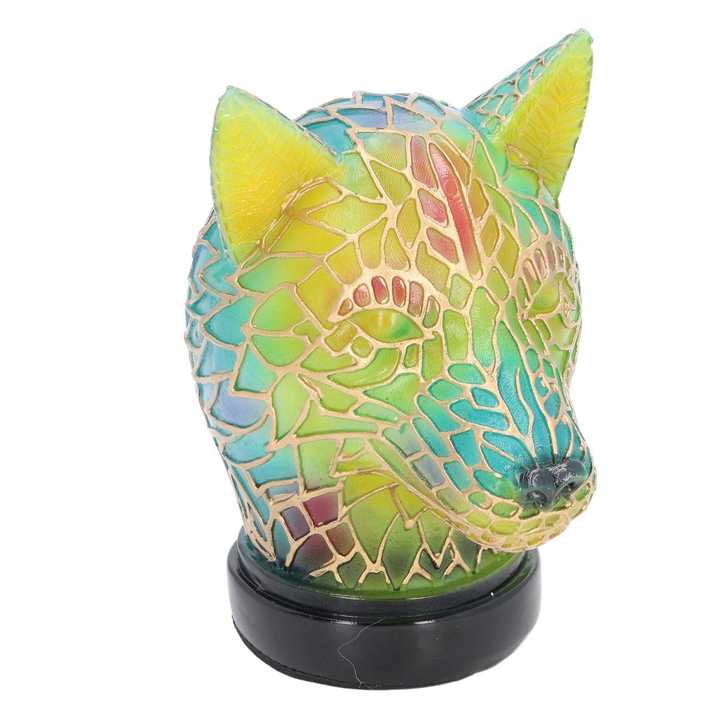 Animal Desk Lamp Wolf Shape Resin Vintage USB 5V LED Night Light for Home Bedroom Office Decoration