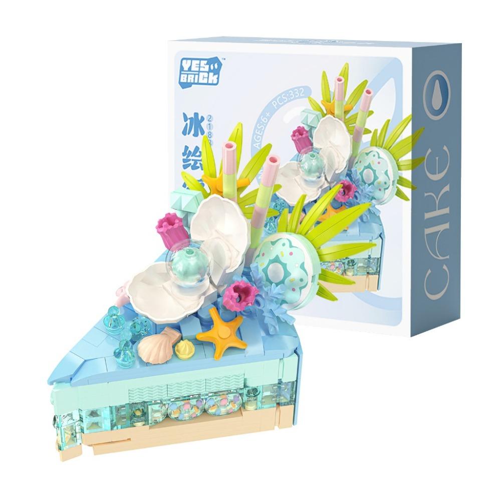 Handmade Dessert Building Blocks Birthday Cake Assembly Model Funny Block Toys