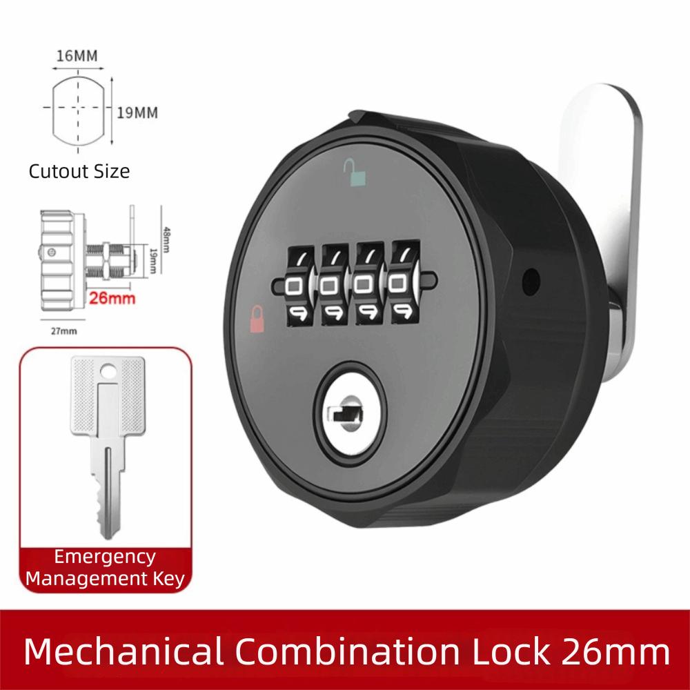 Weatherproof Drawer Lock 4-Digit Combination Security Door Bolt For Gym School Locker