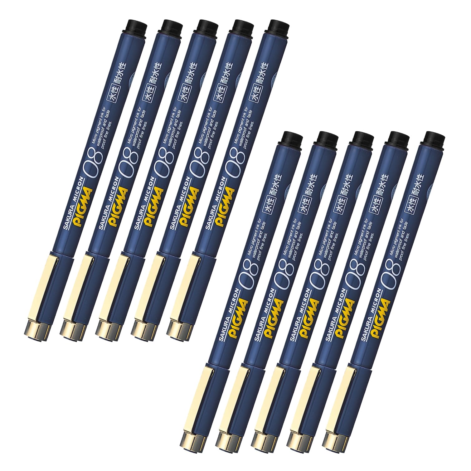 

Ручка на водной основе Sakura Cray-Pas, Pigma, 0,8 мм, Черный, 10 штук, ESDK08#49-10P