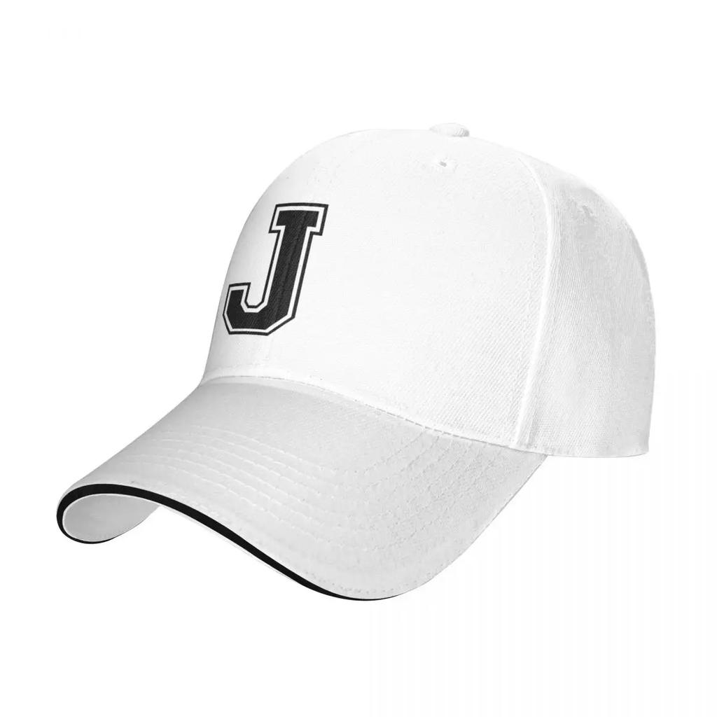 White Black Initial Letter J Printing Baseball Cap For Women Sport High-end Womens Snapback Caps Hip Hop Street Tide Hats