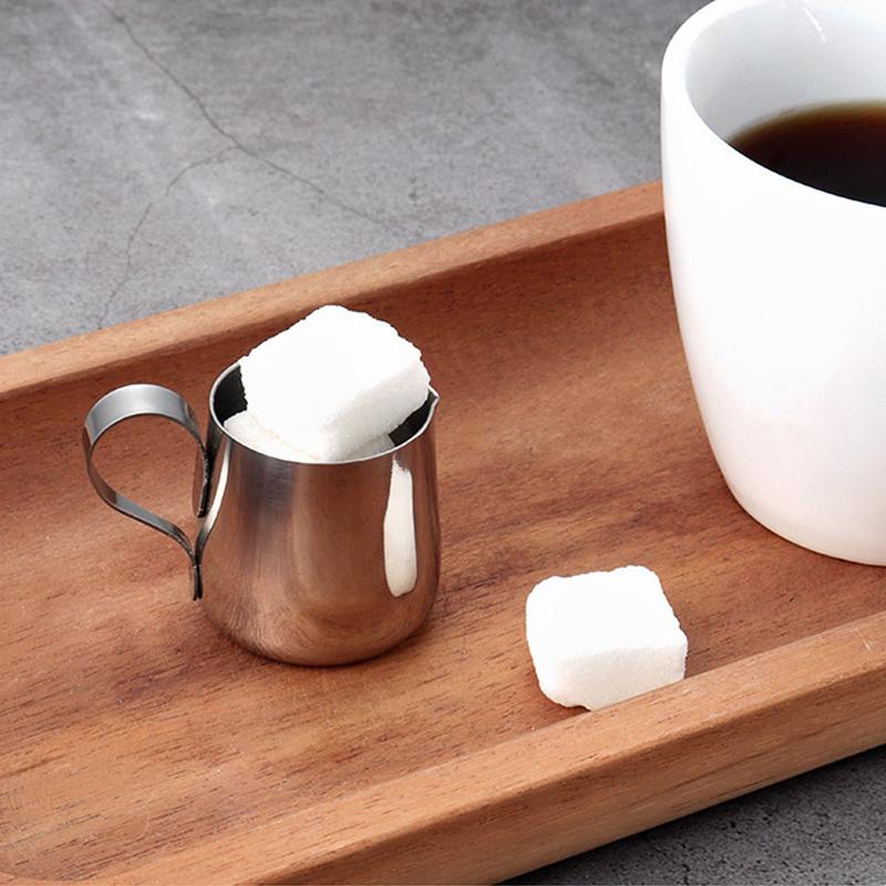 1Pieces 304 Stainless Steel Mini Milk Jugs Pointed Flower Jar Durable Small Milk Jigger Coffee Tool Outdoor Tableware