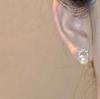 Sweet Temperament, Pearl Earrings for Women with High-end Sense, Diamond Circle