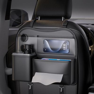 DURASIKO Car Seat Back Car Tissue Accessory Car Tissue Box Hanging Under the Rear Car Storage Multifunctional Storage Large Tissue Trash PU Car