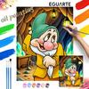 Disney Dopey Seven Dwarfs Oil Paint by Numbers Art Kit Handmade Painting Home Decor Gift
