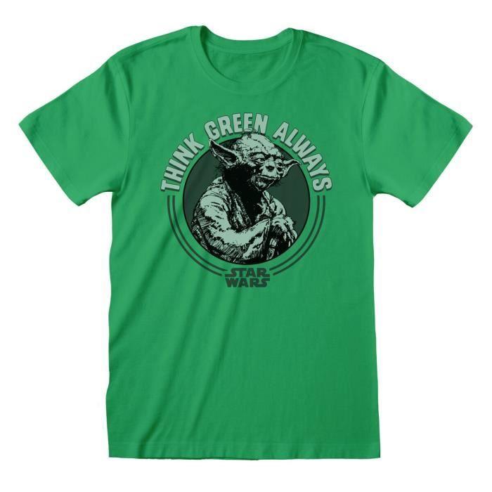 T shirt - Star Wars - Yoda - Vert - Unisexe - 100% coton