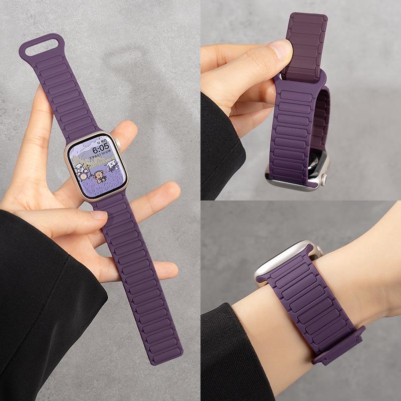 Jingyi Silicone Strap for Apple Watch S7/S8/S9/S11 and iWatch10 with Magnetic Closure