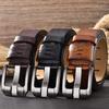 Alligator Pattern Belt Men'S Retro Wide Pin Buckle Genuine Leather Men'S Belt Belt