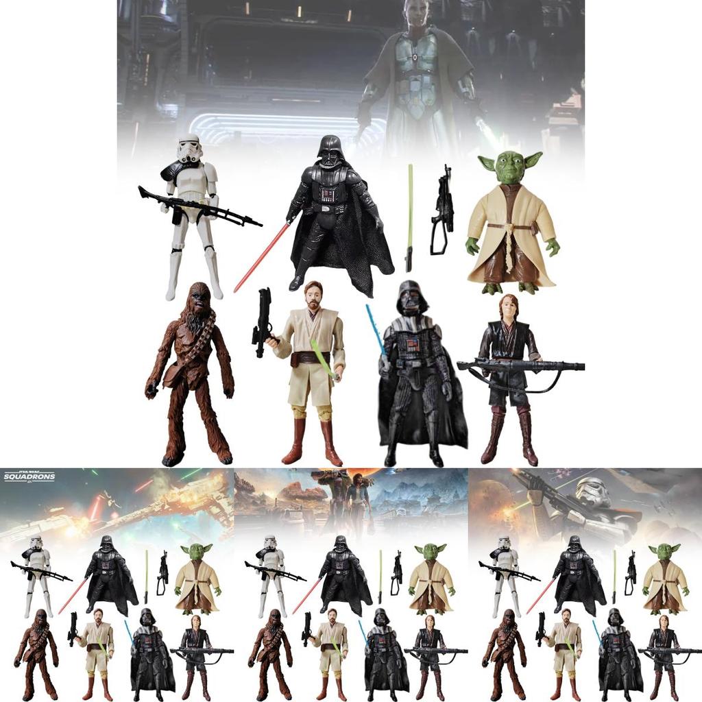 Star Wars Akční figurky Černý Sith a Bílý Clone Trooper 3,75 palce Kloubové PVC Sběratelské předměty