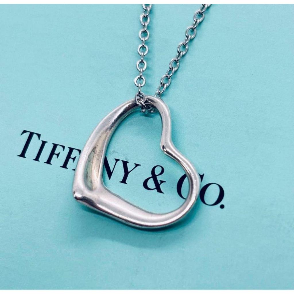 Used TIFFANY&Co. Tiffany Open Heart Necklace Silver 925 22mm
