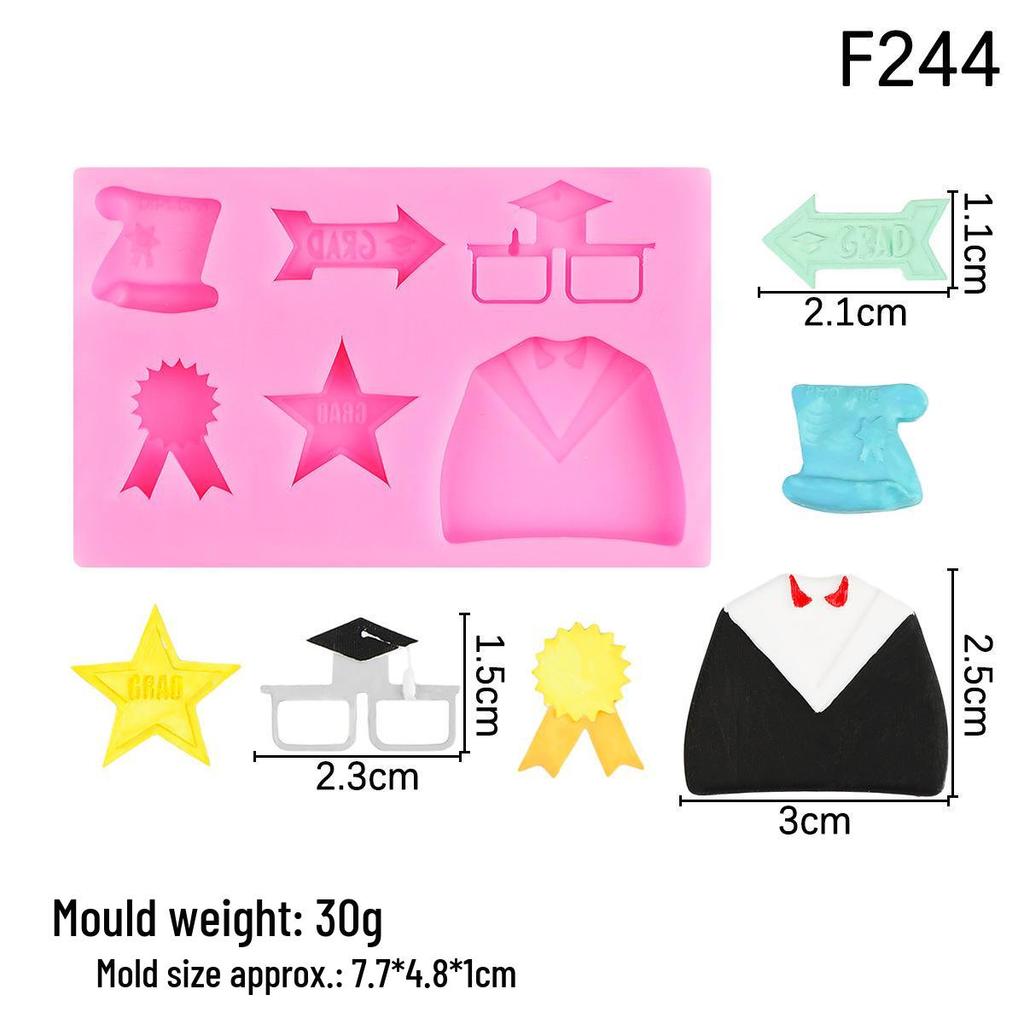 Graduation Cap Silicone Mold for DIY Cake, Chocolate, Fondant & Resin Crafts