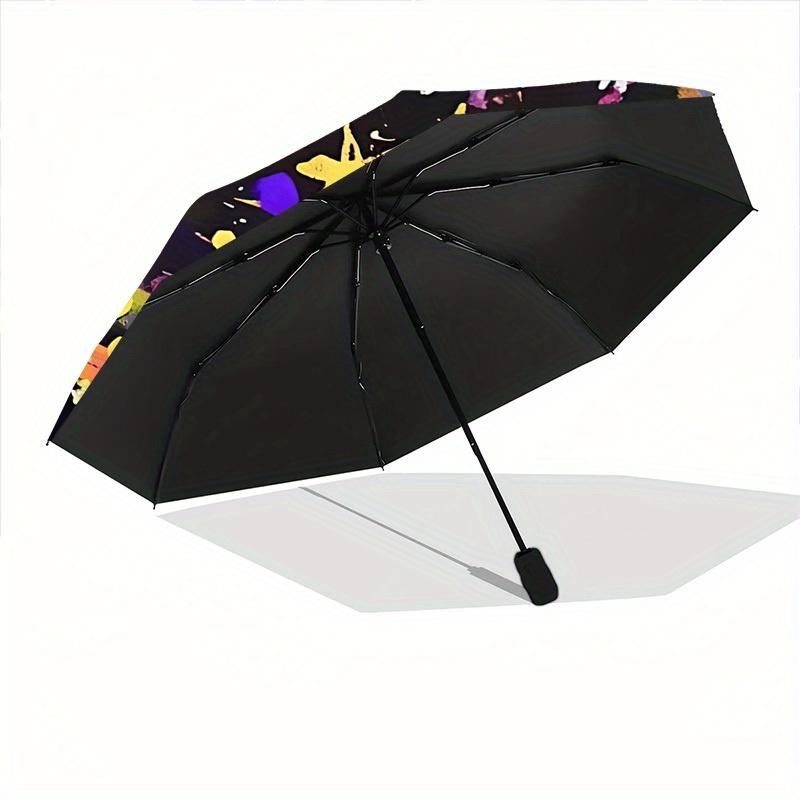 1pc Cosmic Painting Automatic Open/close Folding Umbrella, Compact Portable Travel Umbrella, Perfect Birthday/Christmas, Cute Umbrella, Dura