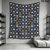 Simple Geometry Wall Tapestry Aesthetic Wall Hanging Printed Fabric Blanket Decorative Tapestries for Bedroom Living Room Home Decor