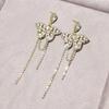 Elegant Tassel Long Earrings: European & American Fashion, High-End Prom & Evening Goddess Style.