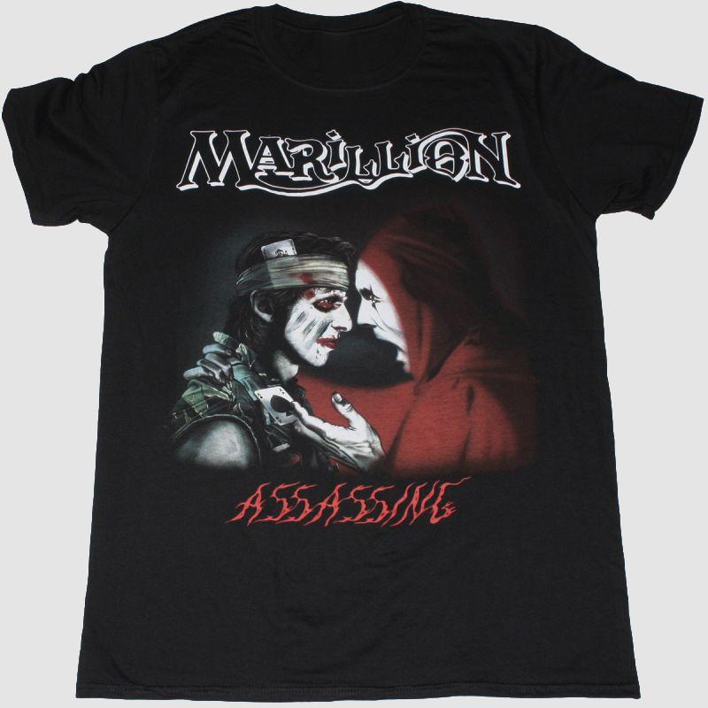 

MARILLION ASSASSING Black T-shirt Unisex Cotton Tee Unisex T-Shirt XXXL