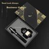 HERO Fountain Pen, 382 Business Office Student Daily Writing Iridium Gold Signature Ink Gift Box Set, Black Fine Nib